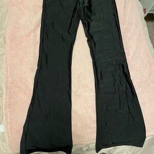 WHITE FOX Black Shiny Flare Leggings